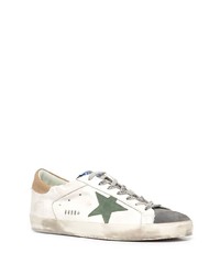 weiße Leder niedrige Sneakers mit Sternenmuster von Golden Goose