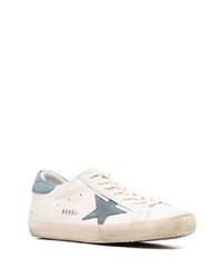 weiße Leder niedrige Sneakers mit Sternenmuster von Golden Goose