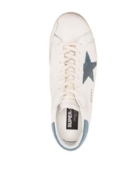 weiße Leder niedrige Sneakers mit Sternenmuster von Golden Goose