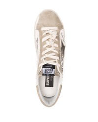 weiße Leder niedrige Sneakers mit Sternenmuster von Golden Goose