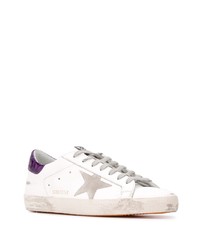 weiße Leder niedrige Sneakers mit Sternenmuster von Golden Goose