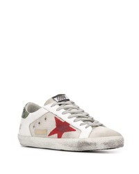 weiße Leder niedrige Sneakers mit Sternenmuster von Golden Goose