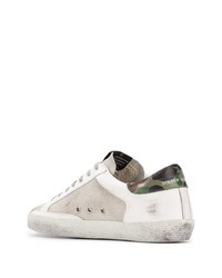 weiße Leder niedrige Sneakers mit Sternenmuster von Golden Goose