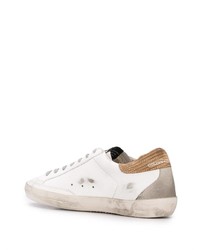 weiße Leder niedrige Sneakers mit Sternenmuster von Golden Goose