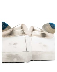 weiße Leder niedrige Sneakers mit Sternenmuster von Golden Goose