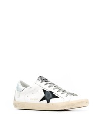 weiße Leder niedrige Sneakers mit Sternenmuster von Golden Goose