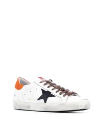 weiße Leder niedrige Sneakers mit Sternenmuster von Golden Goose