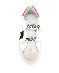 weiße Leder niedrige Sneakers mit Sternenmuster von Golden Goose