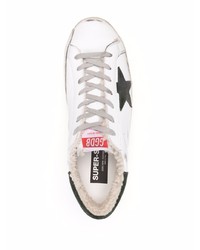 weiße Leder niedrige Sneakers mit Sternenmuster von Golden Goose