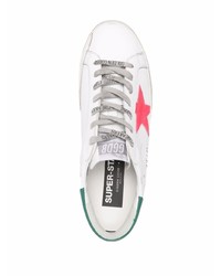 weiße Leder niedrige Sneakers mit Sternenmuster von Golden Goose