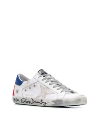 weiße Leder niedrige Sneakers mit Sternenmuster von Golden Goose