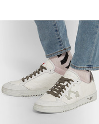 weiße Leder niedrige Sneakers von Off-White