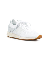 weiße Leder niedrige Sneakers von New Balance