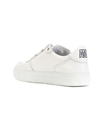 weiße Leder niedrige Sneakers von AMI Alexandre Mattiussi