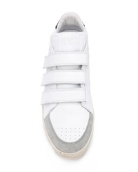 weiße Leder niedrige Sneakers von Ami Paris