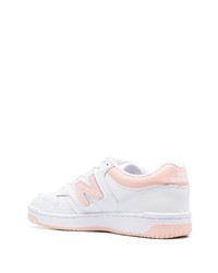 weiße Leder niedrige Sneakers von New Balance