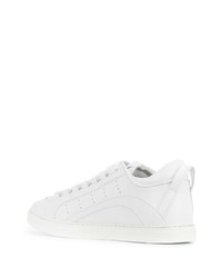 weiße Leder niedrige Sneakers von DSQUARED2