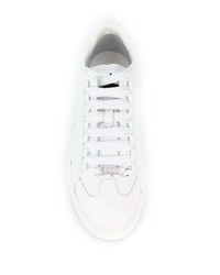 weiße Leder niedrige Sneakers von DSQUARED2