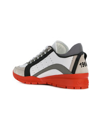 weiße Leder niedrige Sneakers von DSQUARED2