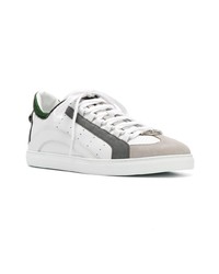 weiße Leder niedrige Sneakers von DSQUARED2