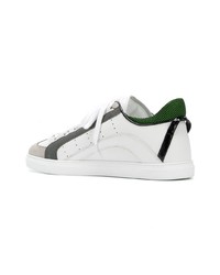 weiße Leder niedrige Sneakers von DSQUARED2