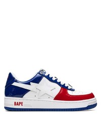 weiße Leder niedrige Sneakers von A Bathing Ape