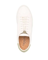 weiße Leder niedrige Sneakers von Corneliani