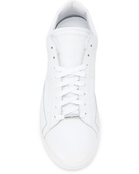 weiße Leder niedrige Sneakers von Maison Margiela