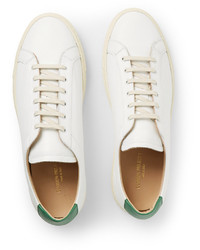 weiße Leder niedrige Sneakers von Common Projects