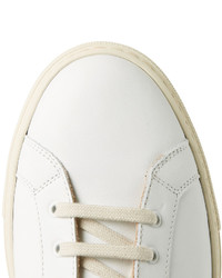 weiße Leder niedrige Sneakers von Common Projects