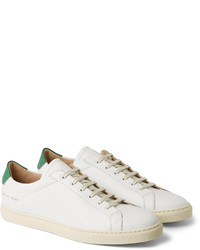 weiße Leder niedrige Sneakers von Common Projects