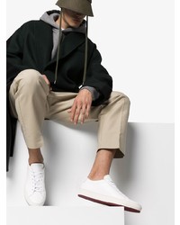 weiße Leder niedrige Sneakers von Common Projects