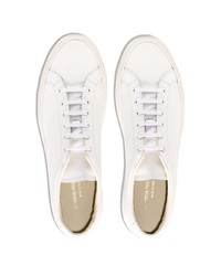 weiße Leder niedrige Sneakers von Common Projects