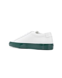 weiße Leder niedrige Sneakers von Common Projects