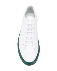 weiße Leder niedrige Sneakers von Common Projects