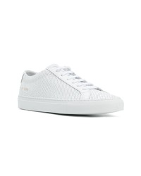 weiße Leder niedrige Sneakers von Common Projects