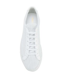 weiße Leder niedrige Sneakers von Common Projects