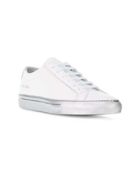 weiße Leder niedrige Sneakers von Common Projects