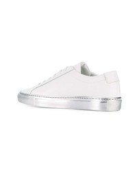 weiße Leder niedrige Sneakers von Common Projects