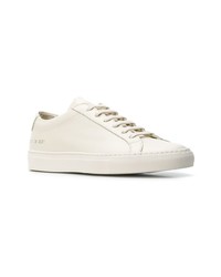 weiße Leder niedrige Sneakers von Common Projects