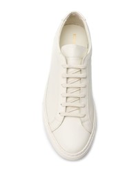 weiße Leder niedrige Sneakers von Common Projects