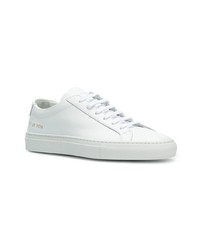 weiße Leder niedrige Sneakers von Common Projects