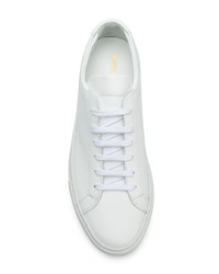 weiße Leder niedrige Sneakers von Common Projects