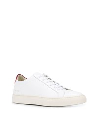 weiße Leder niedrige Sneakers von Common Projects