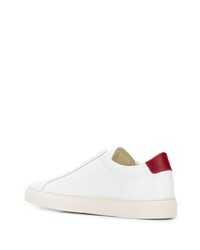 weiße Leder niedrige Sneakers von Common Projects