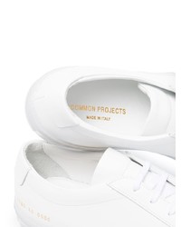 weiße Leder niedrige Sneakers von Common Projects