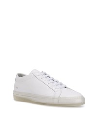 weiße Leder niedrige Sneakers von Common Projects