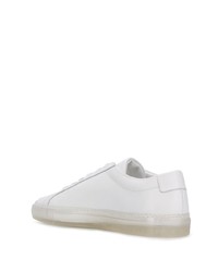 weiße Leder niedrige Sneakers von Common Projects