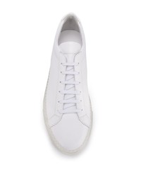 weiße Leder niedrige Sneakers von Common Projects