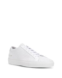 weiße Leder niedrige Sneakers von Common Projects